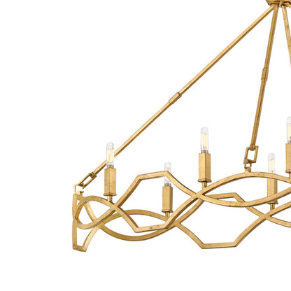 Leona Linear Chandelier in Detail.