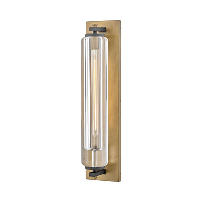 Lourde Outdoor Wall Light in Heritage Brass (26-Inch).