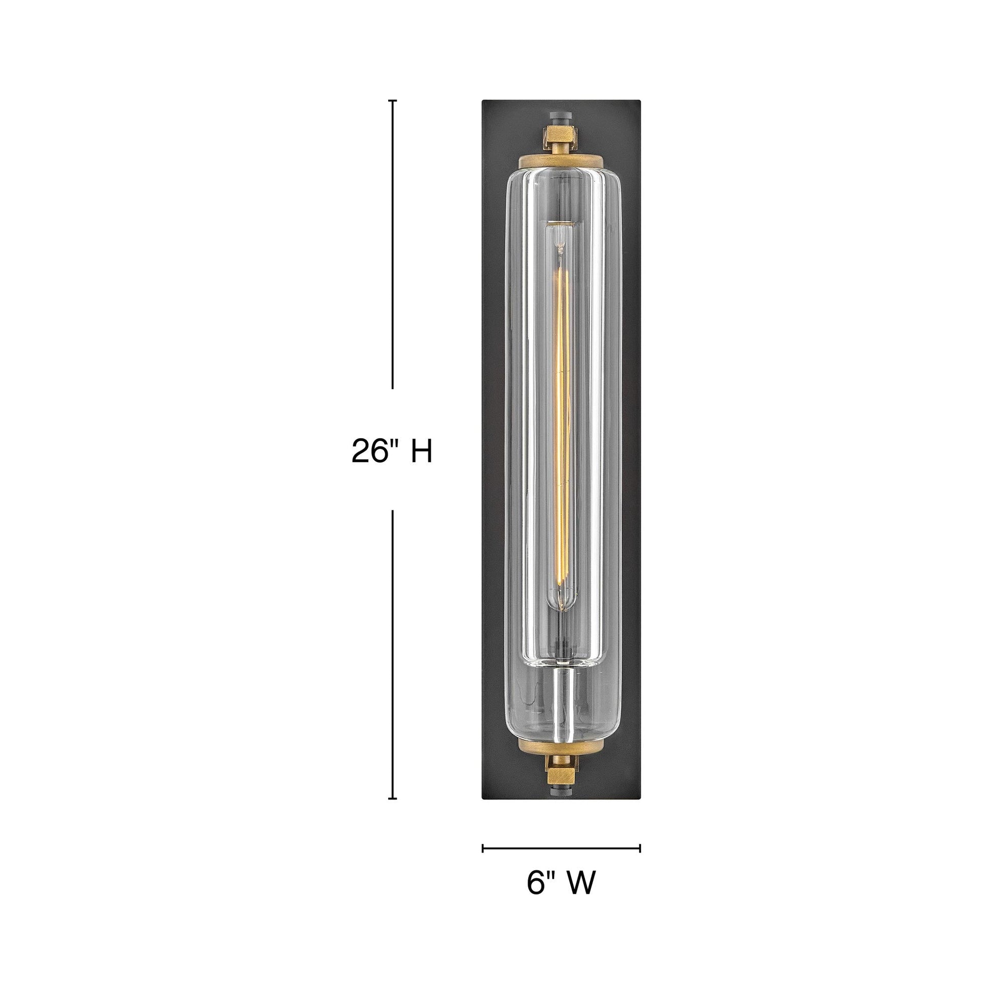 Lourde Outdoor Wall Light - line drawing.