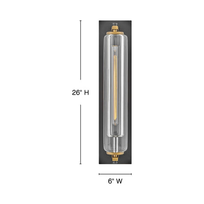 Lourde Outdoor Wall Light - line drawing.