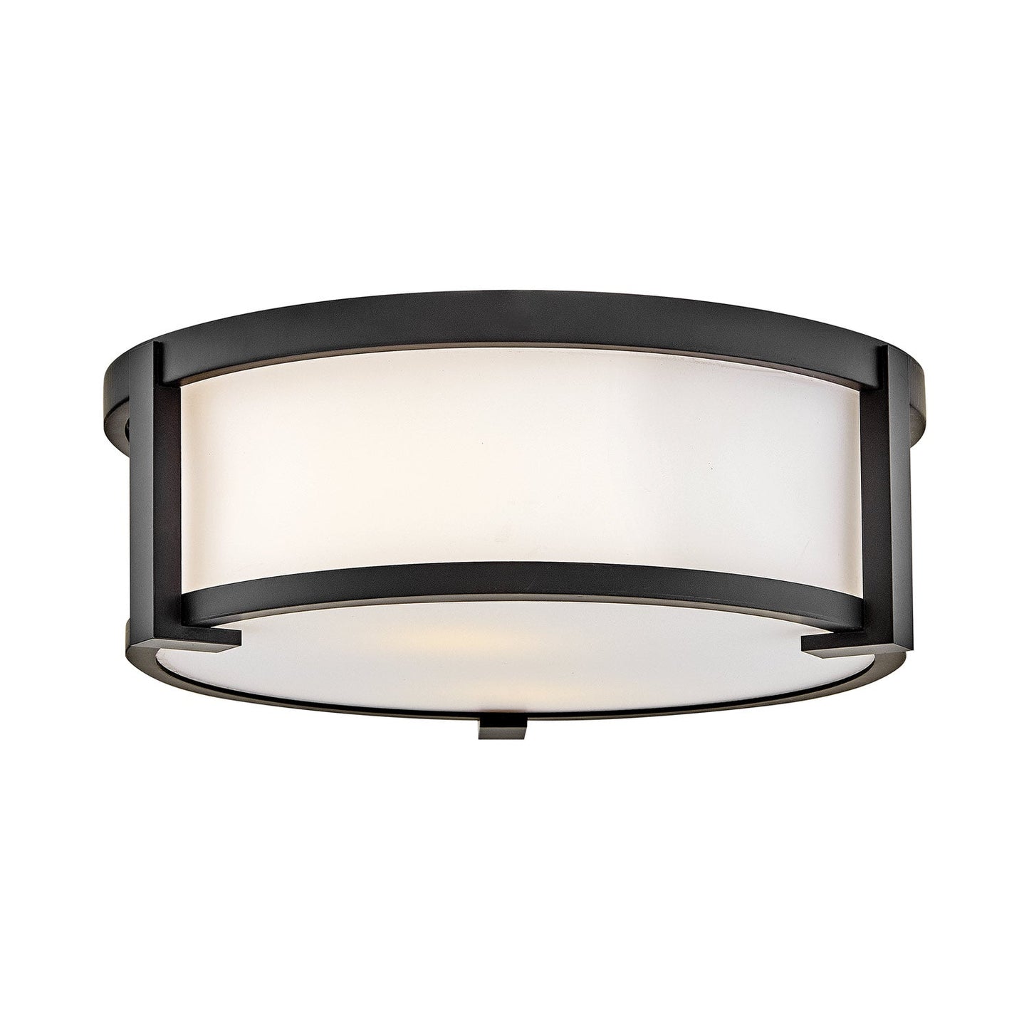 Lowell Outdoor Flush Mount Ceiling Light in Black.