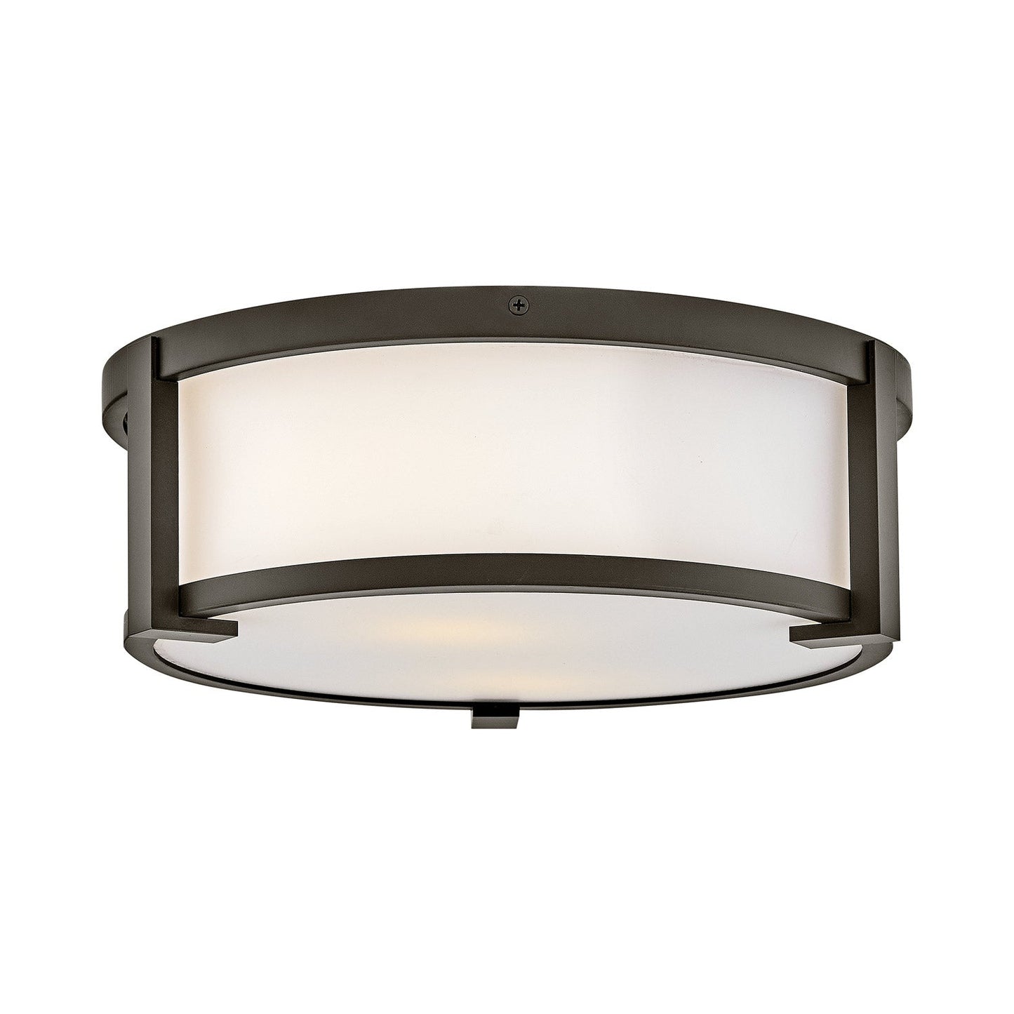 Lowell Outdoor Flush Mount Ceiling Light in Oil Rubbed Bronze.