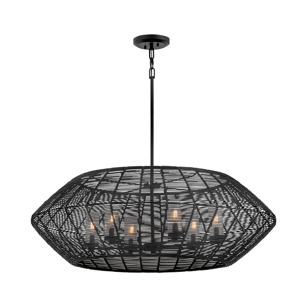 Luca Outdoor Chandelier in Black (Large).