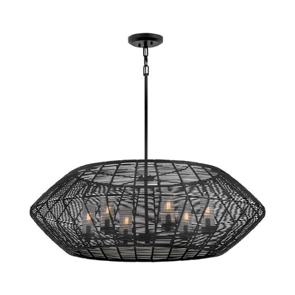 Luca Outdoor Chandelier in Black (Large).