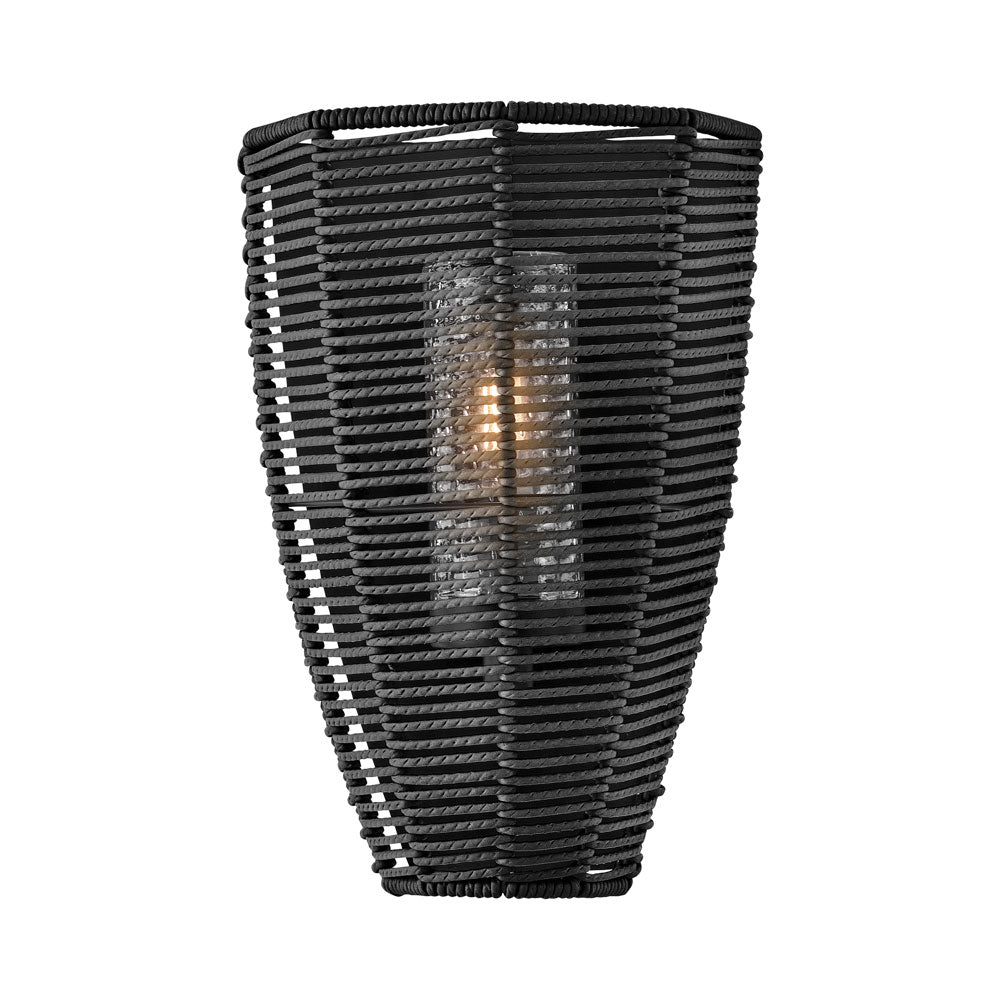 Luca Outdoor Wall Light in Black.