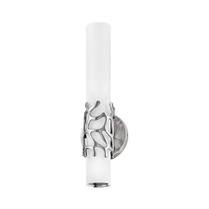 Lyra LED Bath Wall Light in Brushed Nickel.