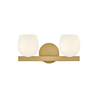 Mae Bath Vanity Light in Lacquered Brass (2-Light).