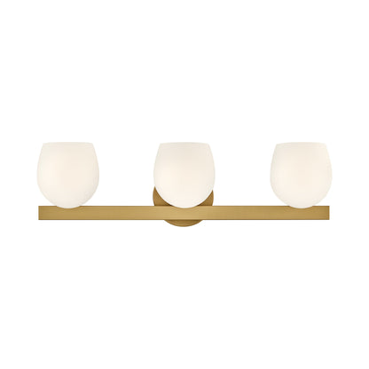 Mae Bath Vanity Light in Lacquered Brass (3-Light).