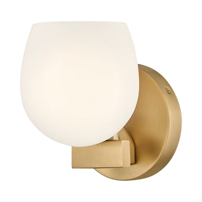 Mae Bath Wall Light in Lacquered Brass.