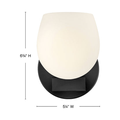 Mae Bath Wall Light - line drawing.