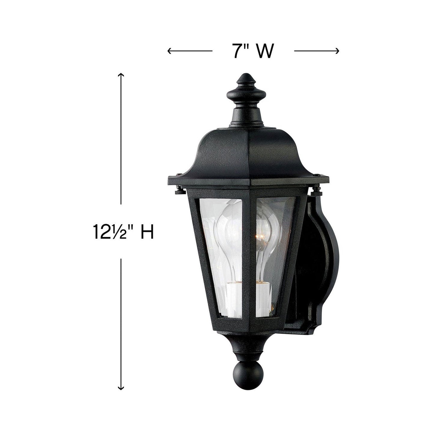 Manor House Outdoor Wall Light - line drawing.