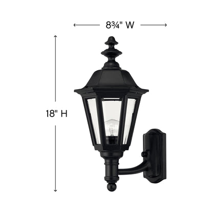 Manor House Outdoor Wall Light - line drawing.