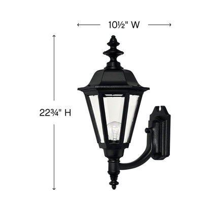 Manor House Outdoor Wall Light - line drawing.