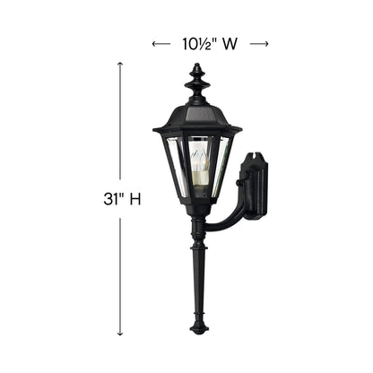 Manor House Tail Outdoor Wall Light - line drawing.