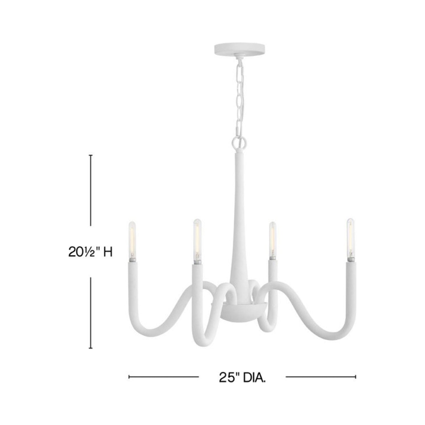 Maris Chandelier - line drawing.