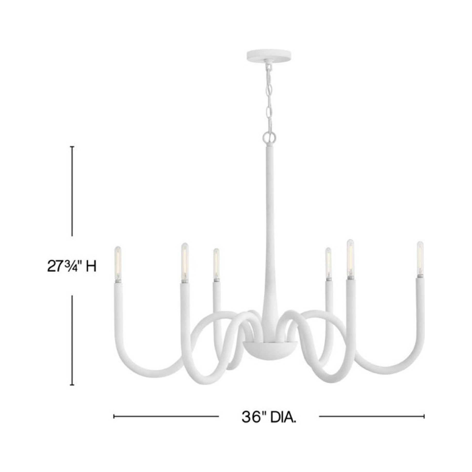 Maris Chandelier - line drawing.