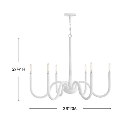 Maris Chandelier - line drawing.