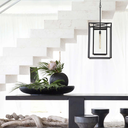 Max Outdoor LED Pendant Light in living room.