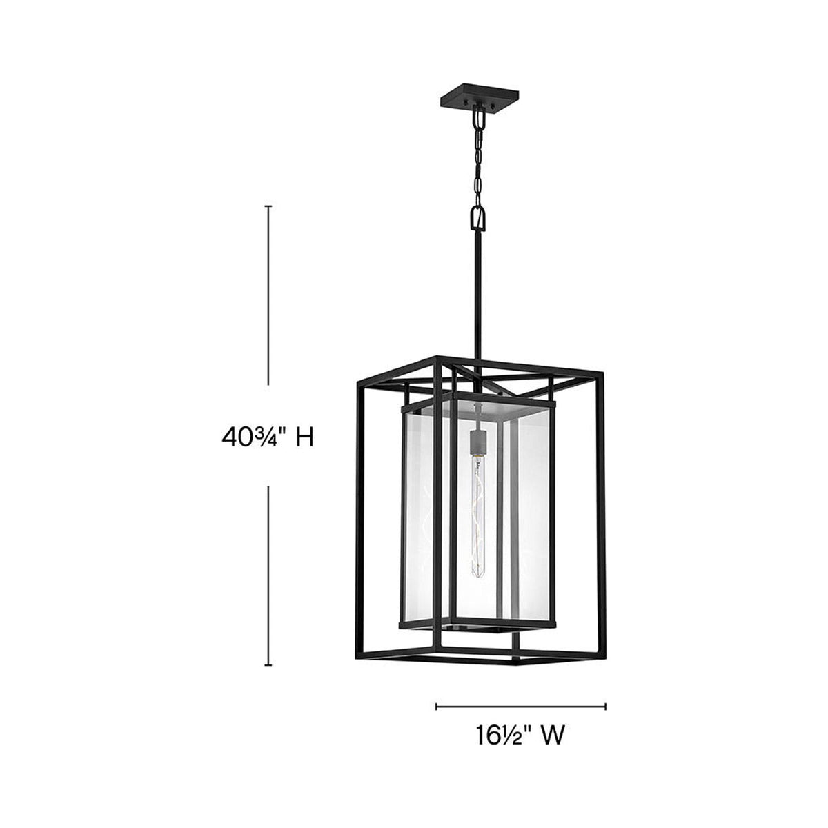 Max Outdoor Pendant Light - line drawing.