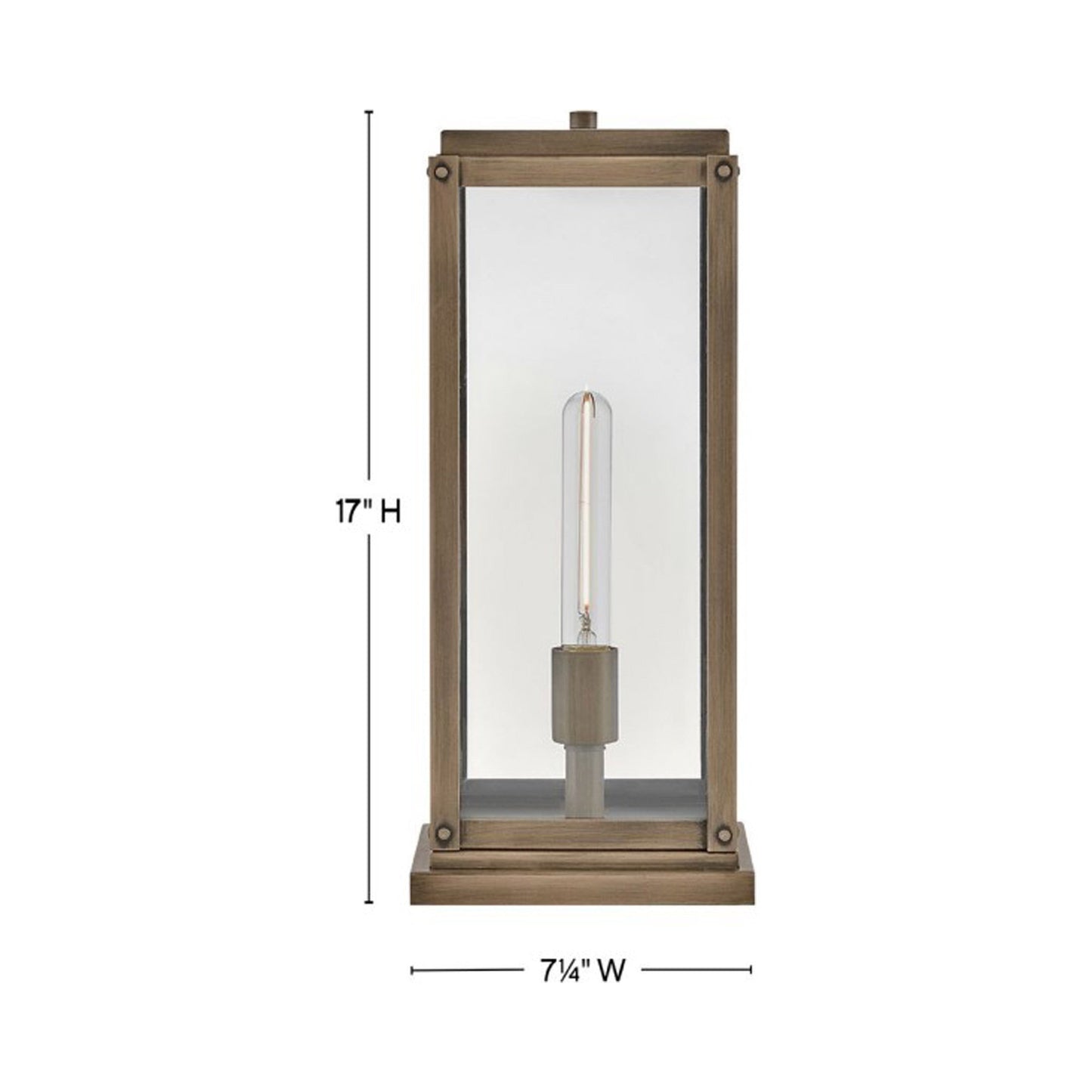 Max Outdoor Post Light - line drawing.