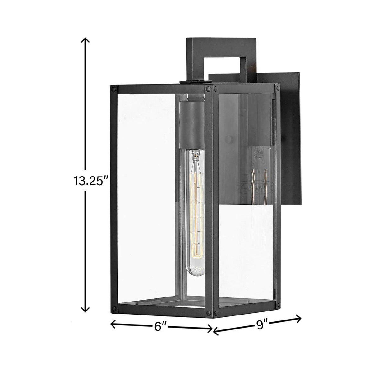 Max Outdoor Wall Light - line drawing.