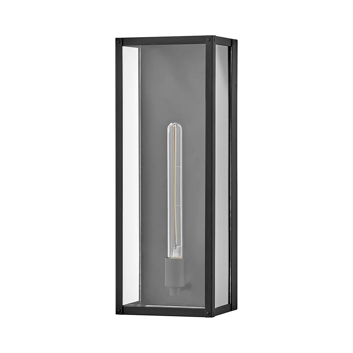 Max Rectangular Outdoor Wall Light in Black (20-Inch).