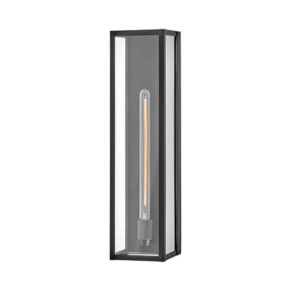 Max Rectangular Outdoor Wall Light in Black (24-Inch).