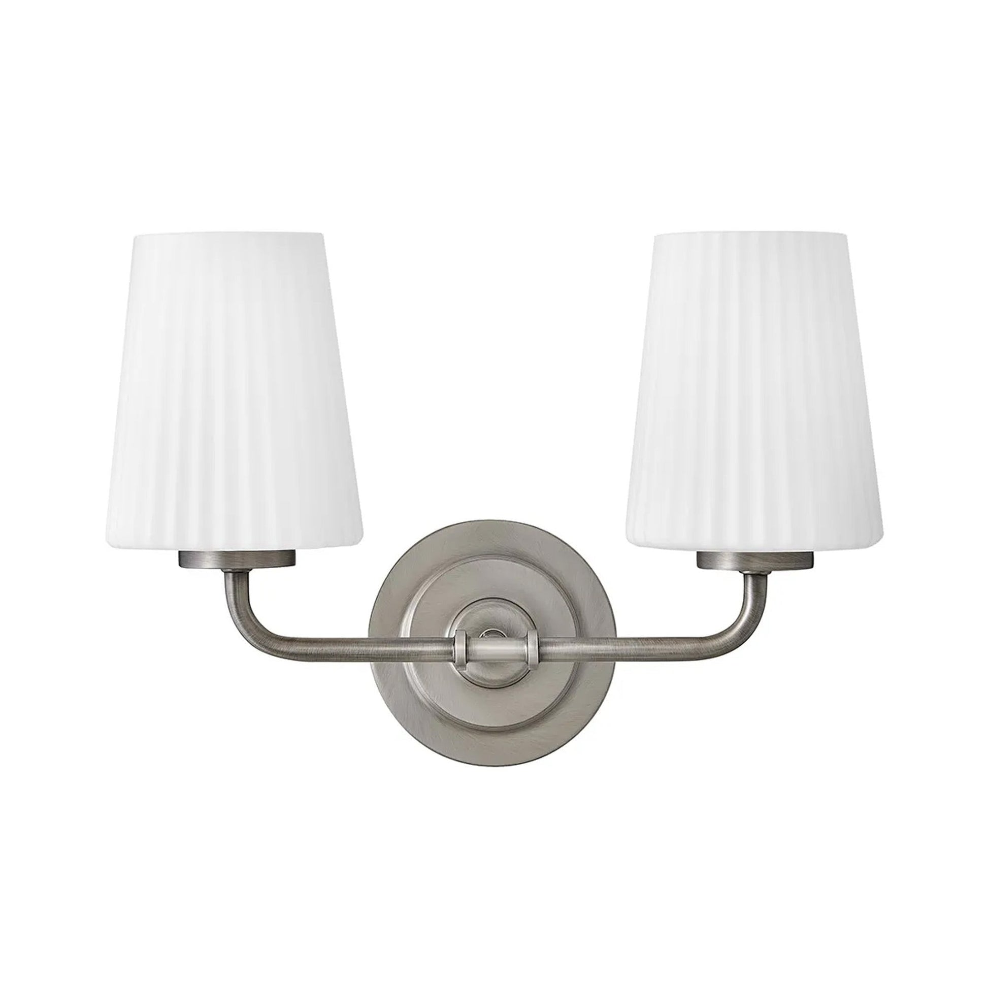 McKenna Bath Vanity Light in Antique Nickel (2-Light).