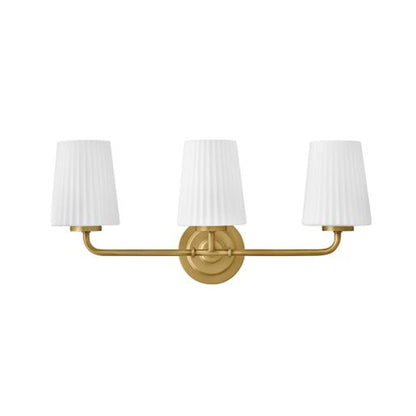 McKenna Bath Vanity Light in Lacquered Brass (3-Light).