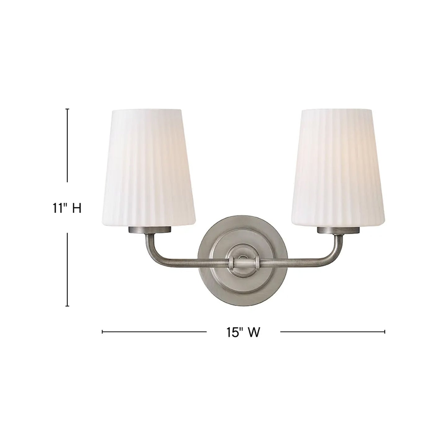 McKenna Bath Vanity Light - line drawing.
