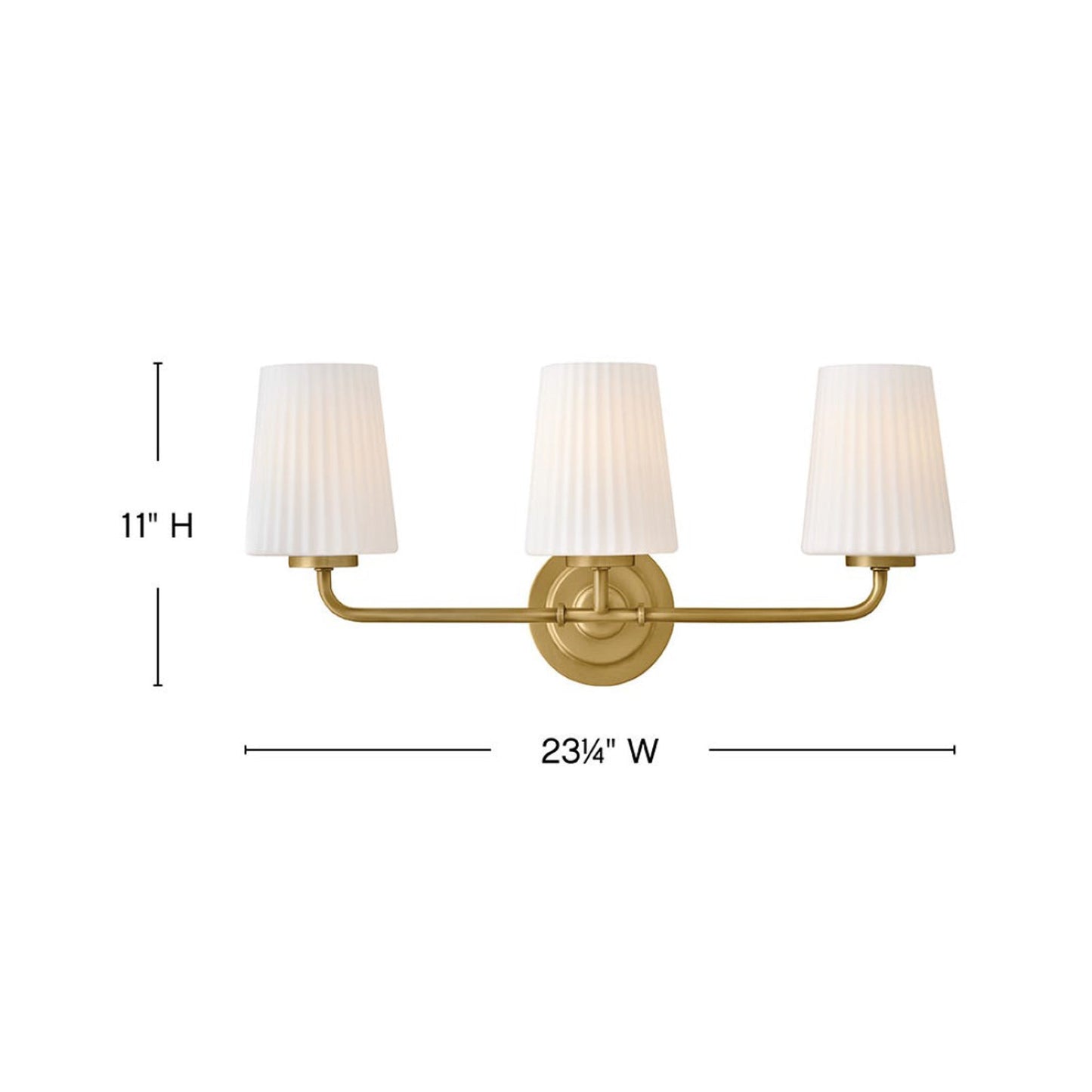 McKenna Bath Vanity Light - line drawing.