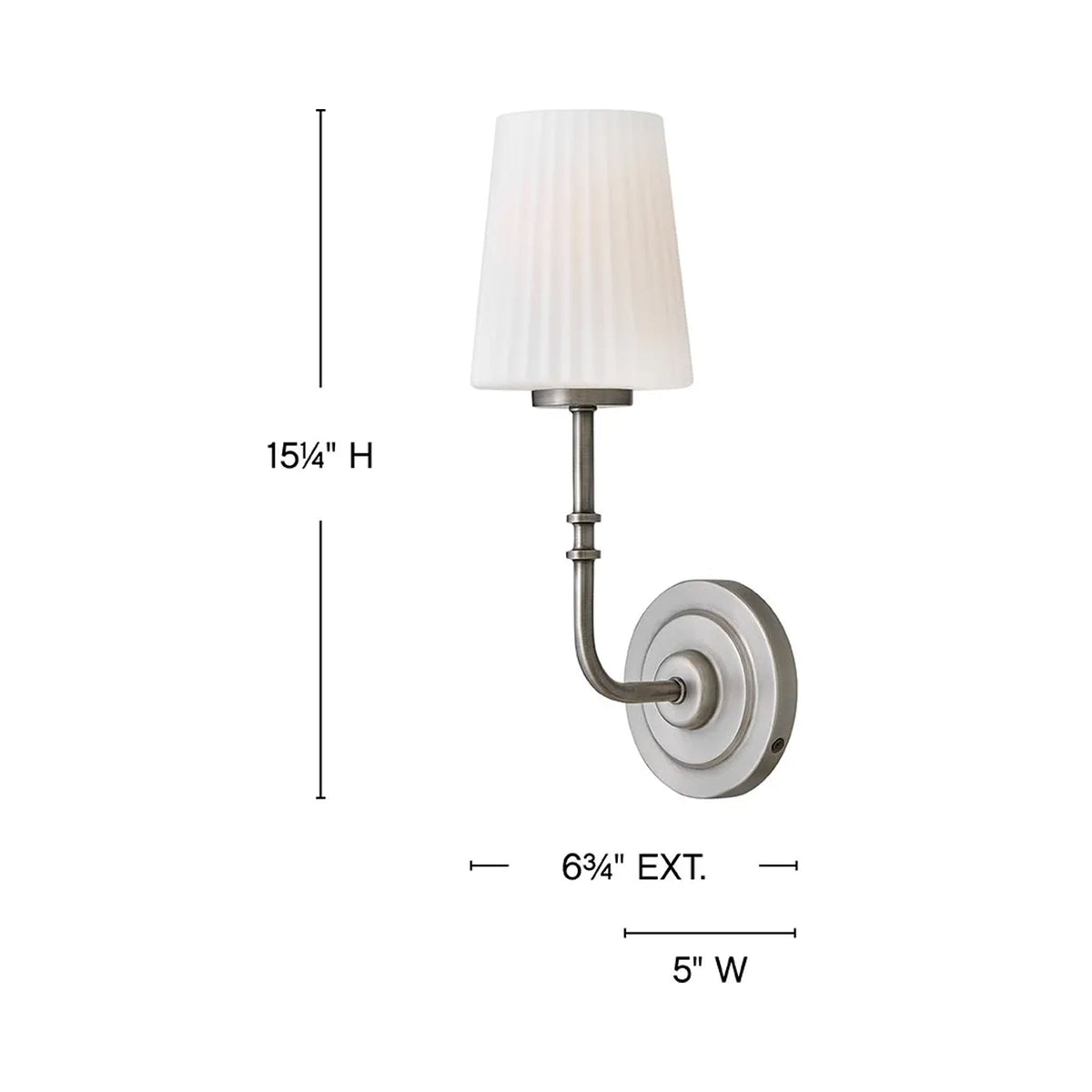 McKenna Bath Wall Light - line drawing.