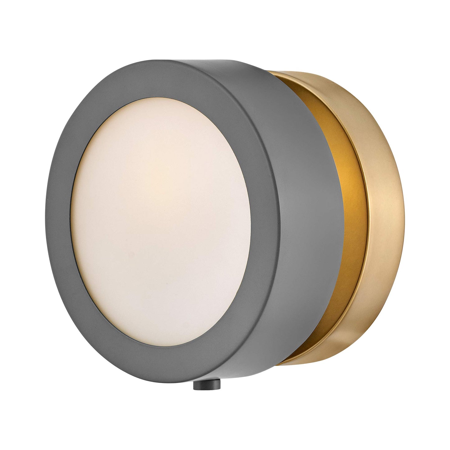 Mercer Wall Light in Dark Matte Grey/Heritage Brass.
