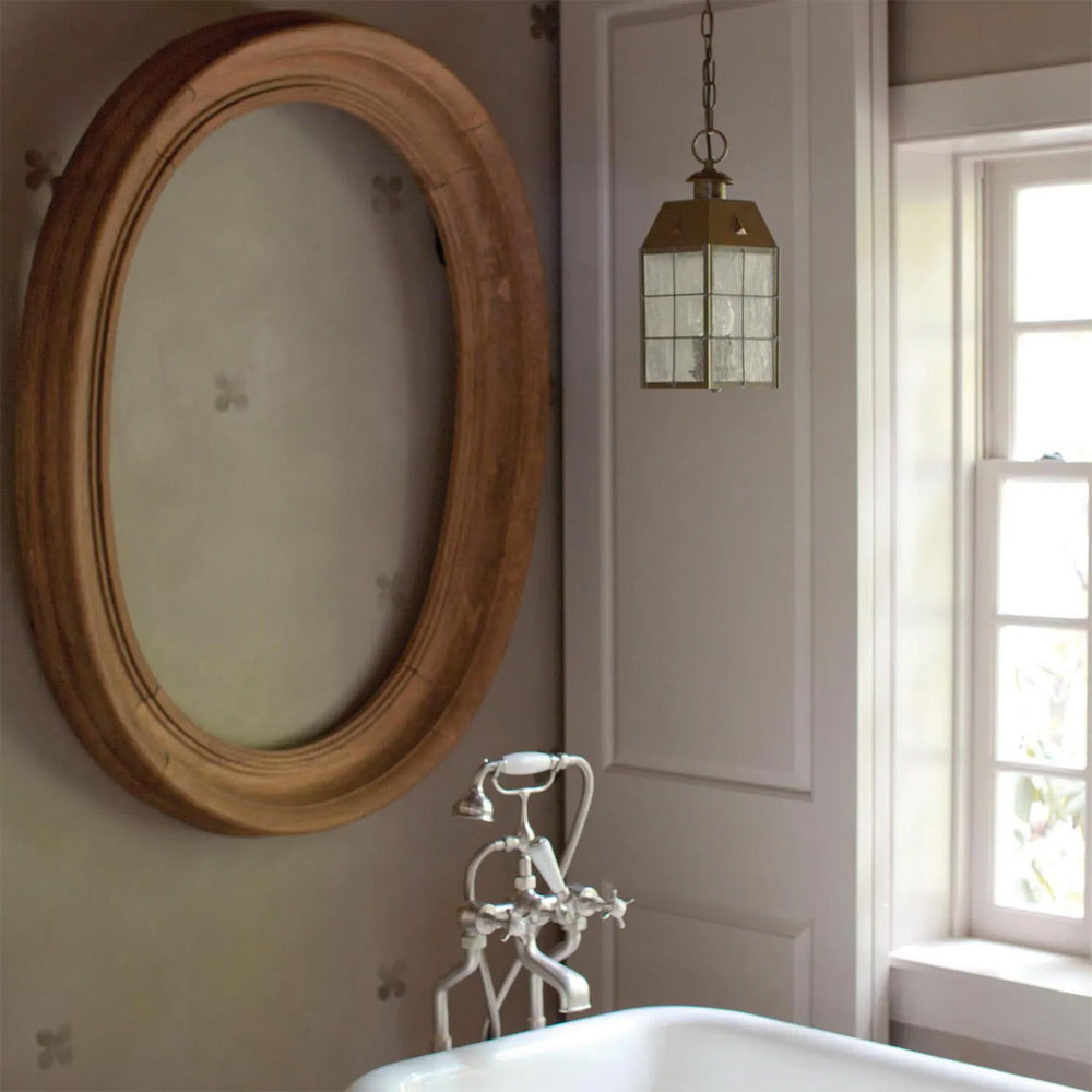 Nantucket Outdoor Pendant Light in bathroom.