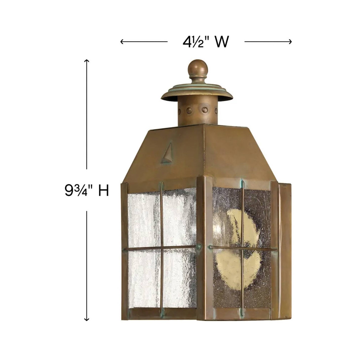 Nantucket Outdoor Wall Light - line drawing.