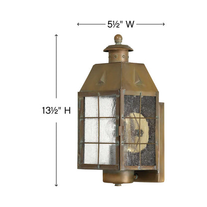 Nantucket Outdoor Wall Light - line drawing.