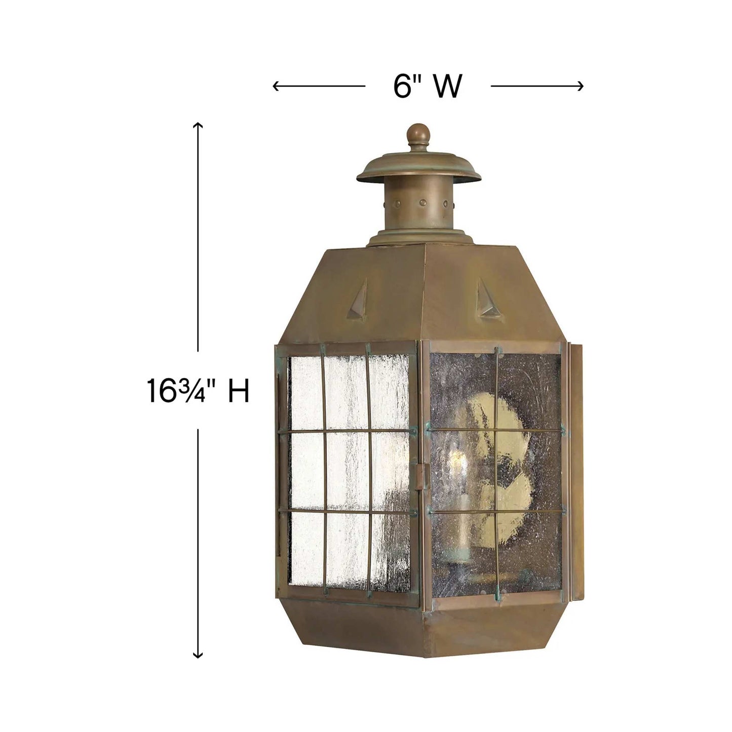 Nantucket Outdoor Wall Light - line drawing.