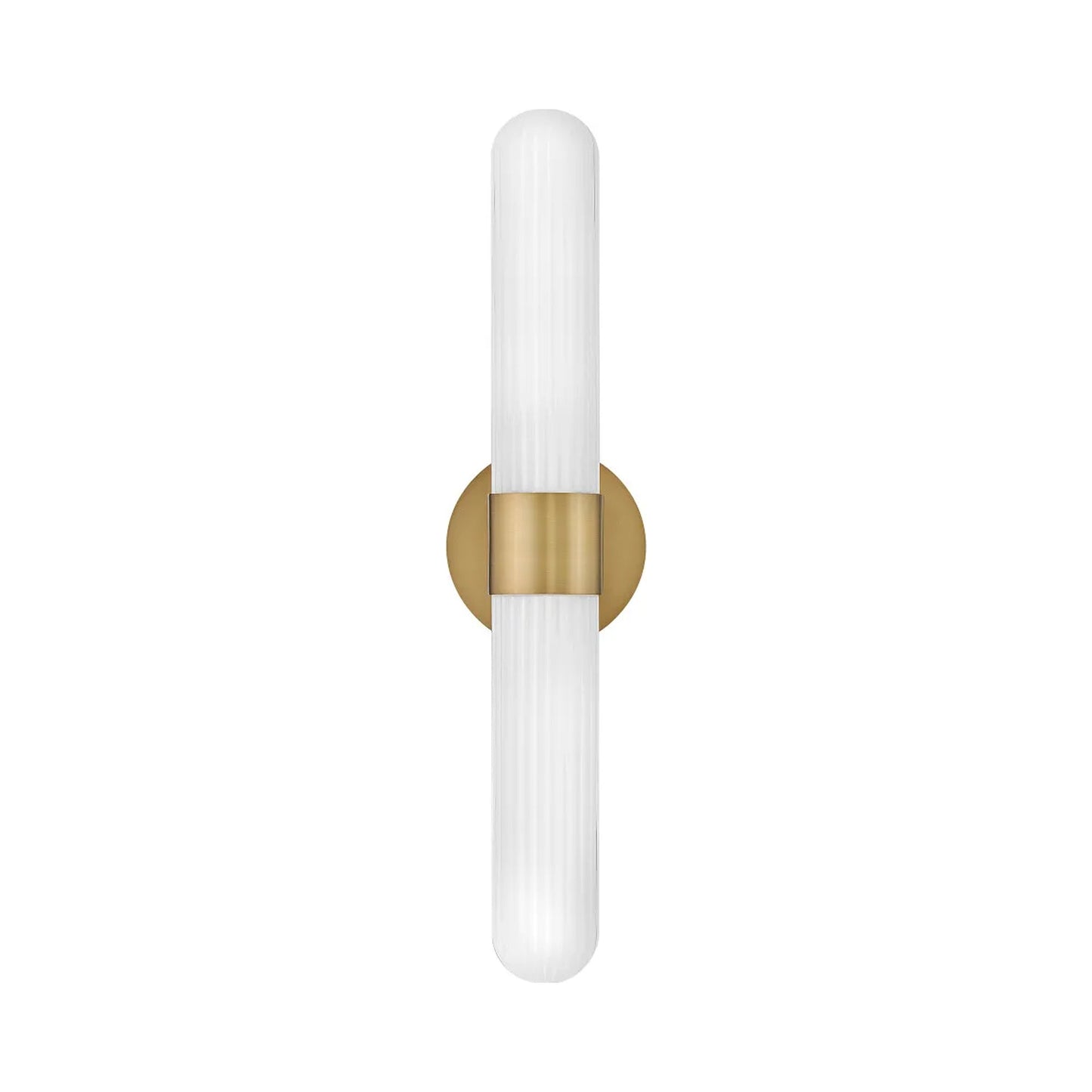 Nina Bath Wall Light in Lacquered Brass.