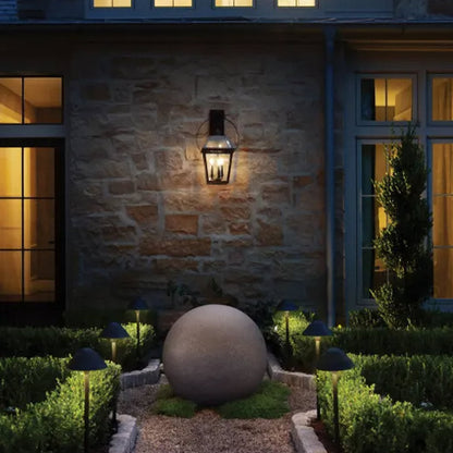 Nouvelle Yoke Outdoor Wall Light in Outside Area.
