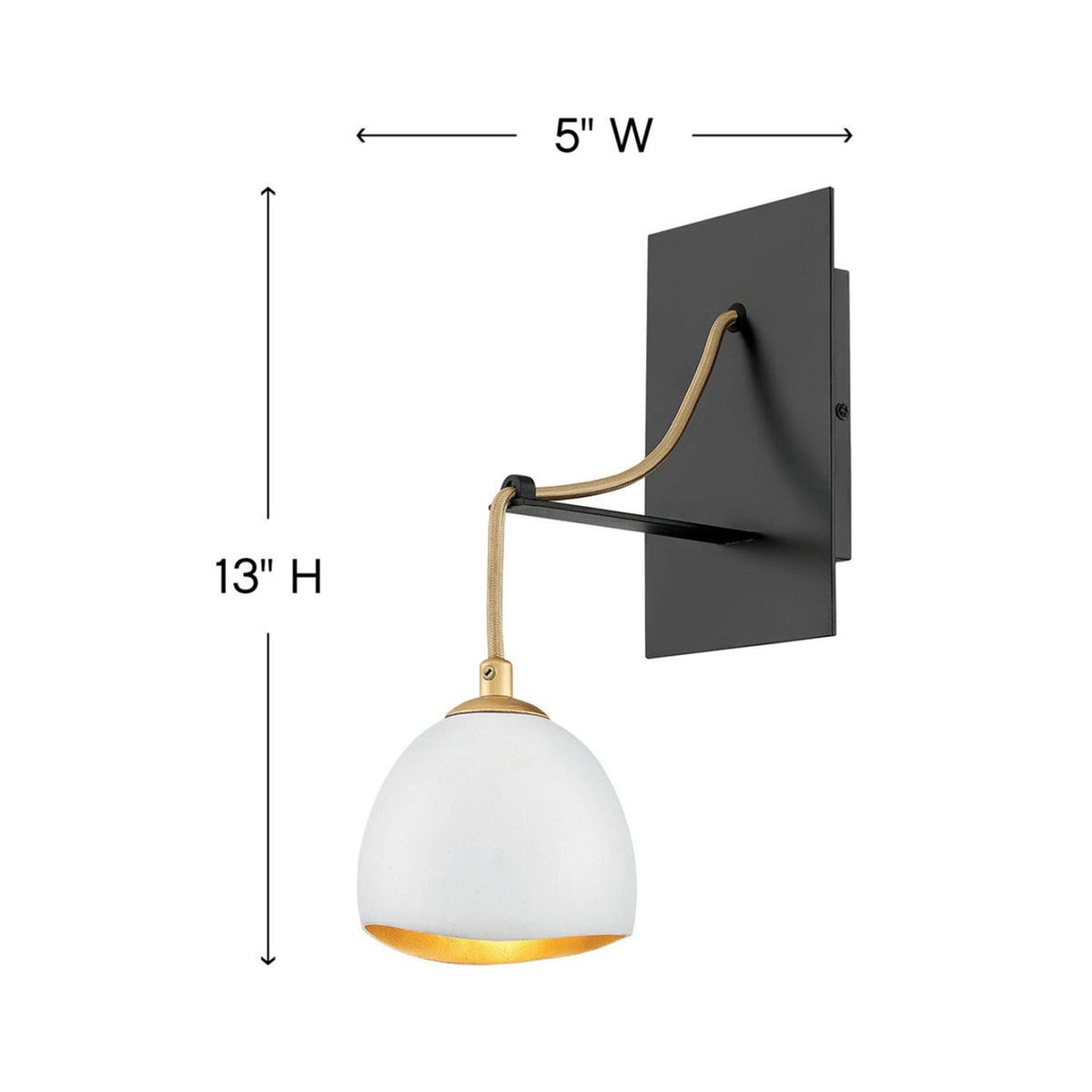 Nula Wall Light - line drawing.