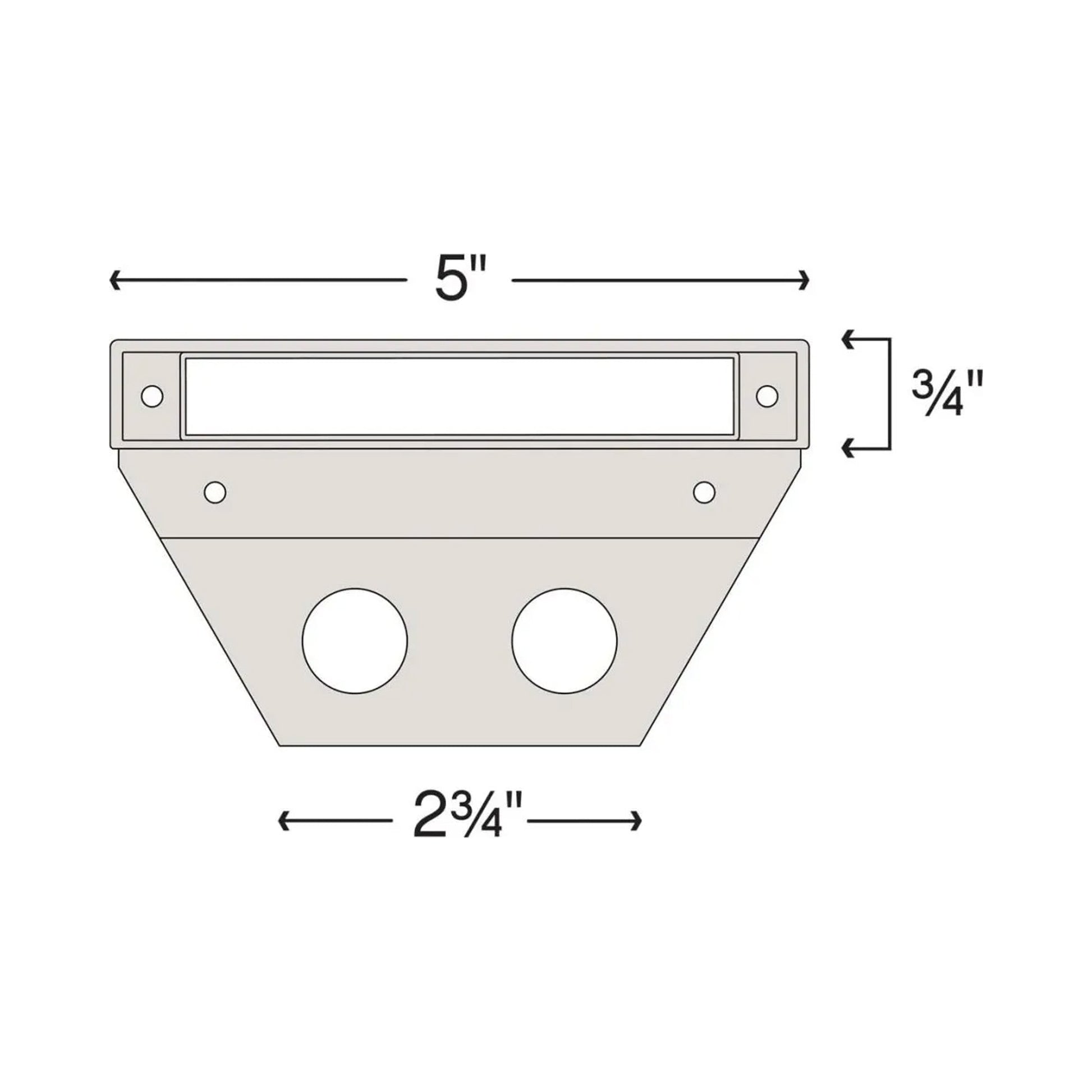 Nuvi Outdoor LED Deck Light - line drawing.