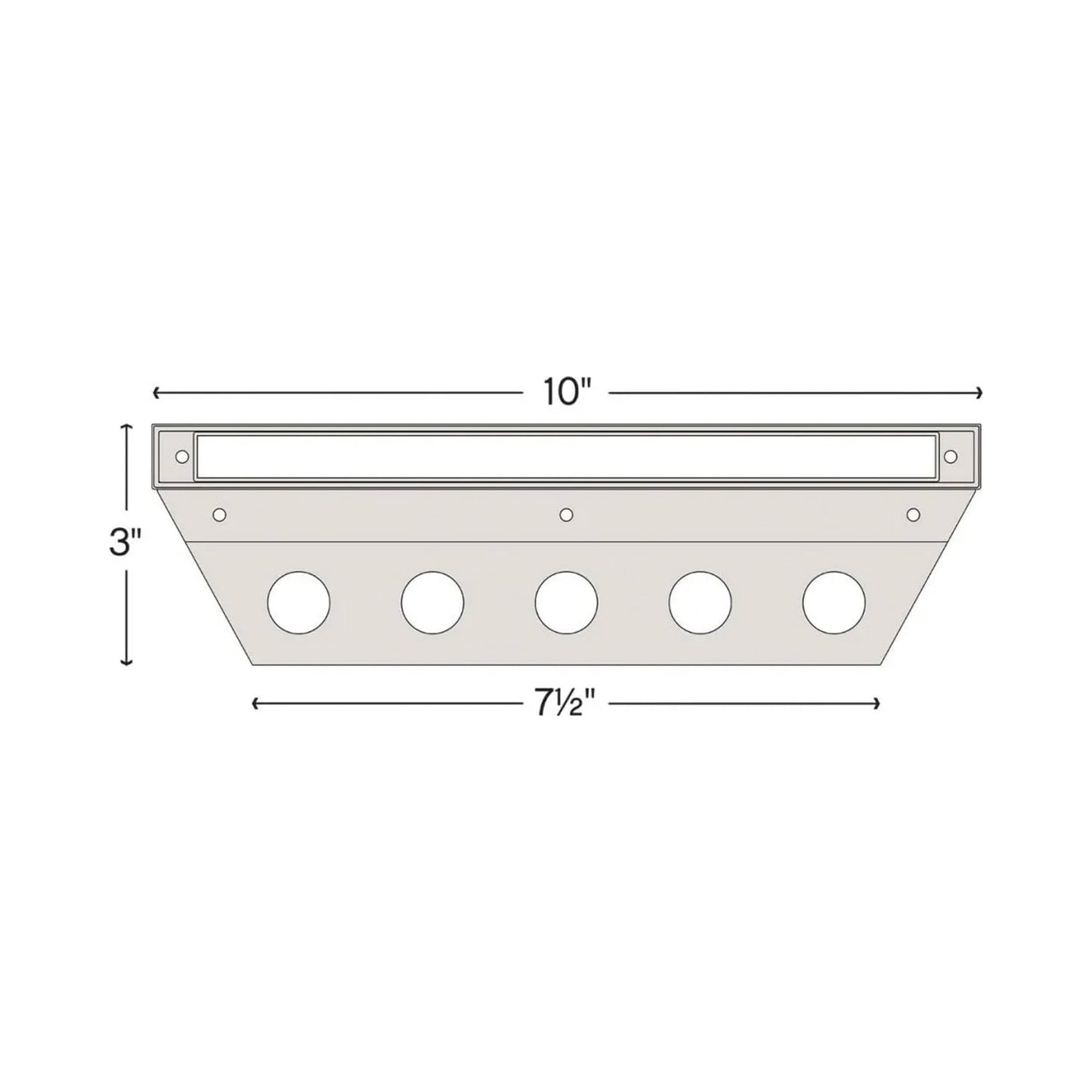 Nuvi Outdoor LED Deck Light - line drawing.