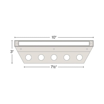 Nuvi Outdoor LED Deck Light - line drawing.