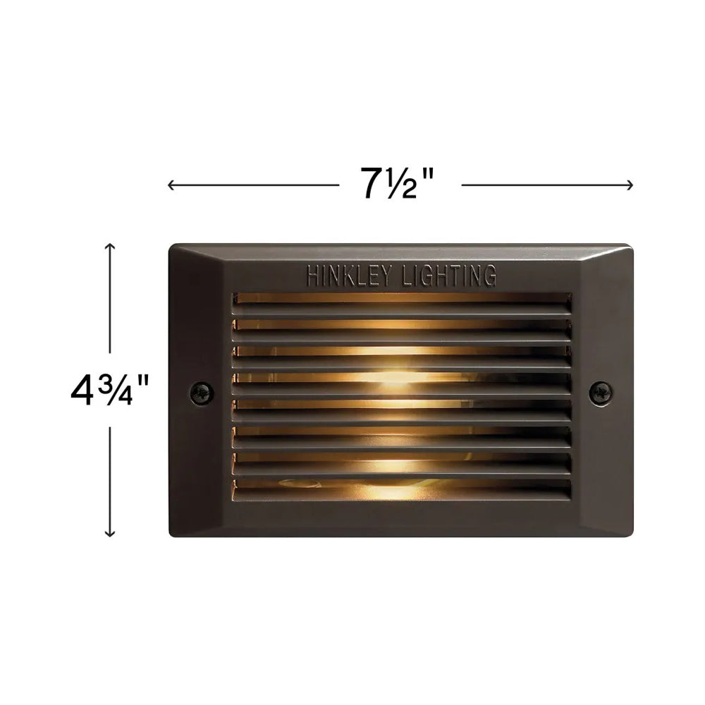 Hinkley Outdoor Step Light - line drawing.