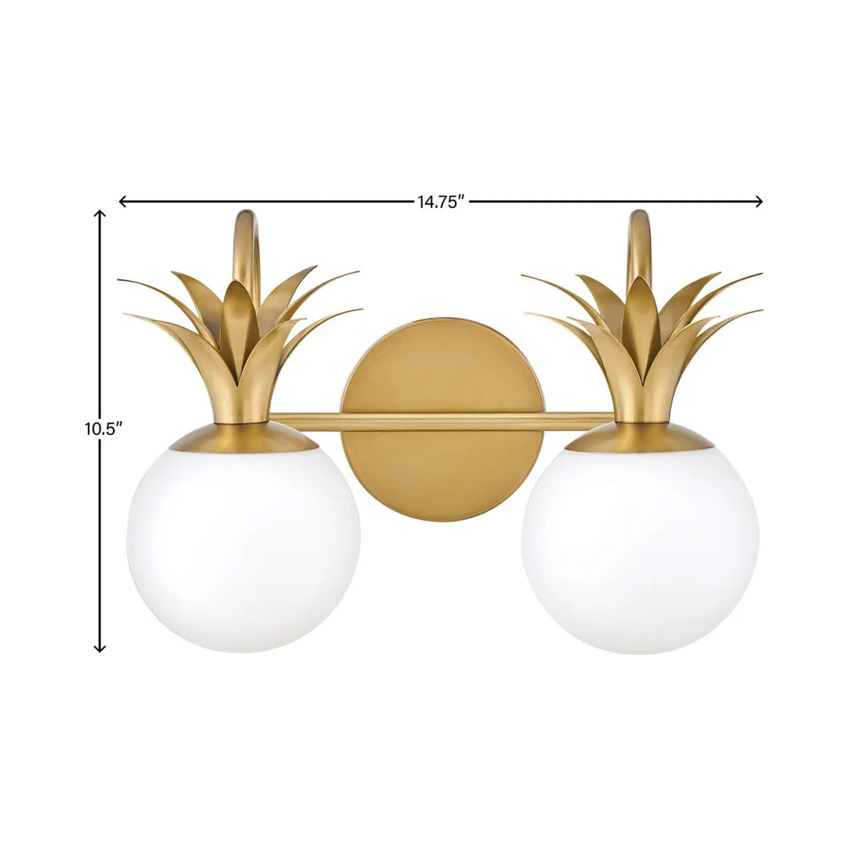 Palma Bath Vanity Light - line drawing.