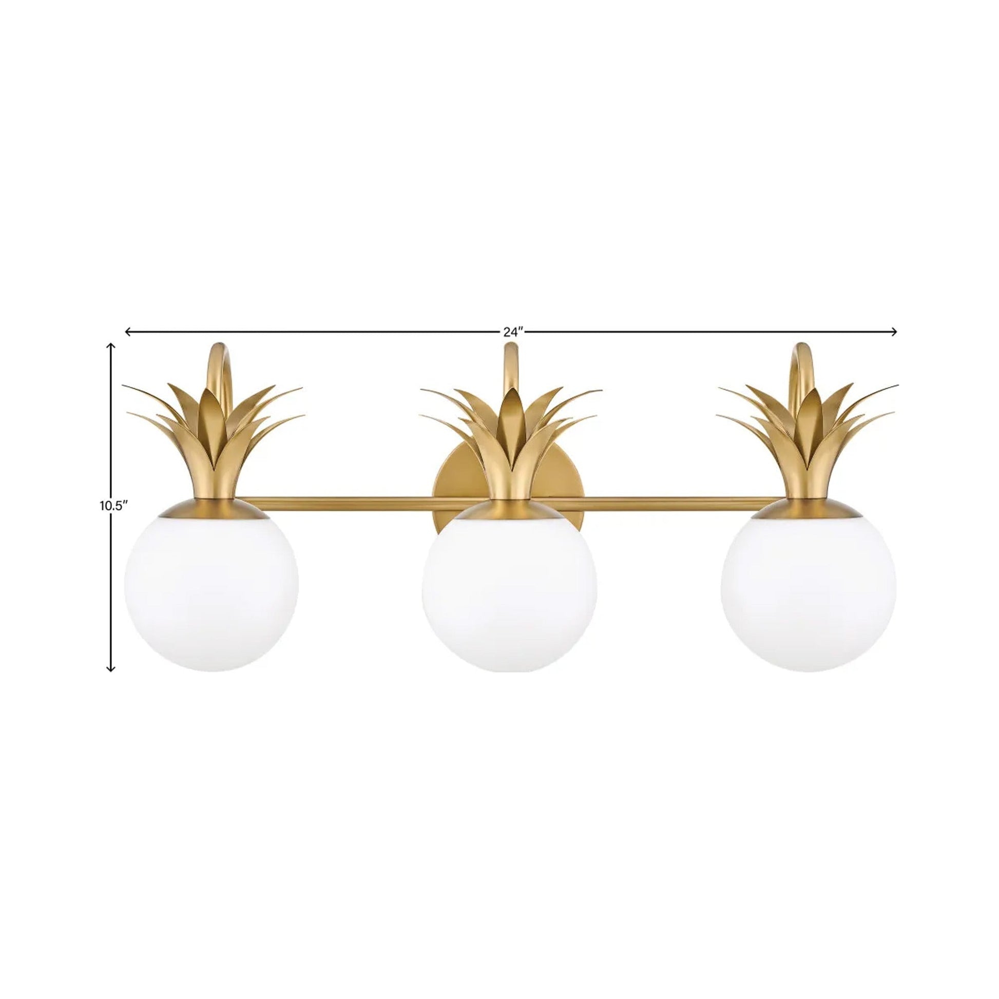 Palma Bath Vanity Light - line drawing.