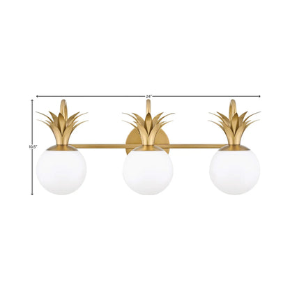 Palma Bath Vanity Light - line drawing.