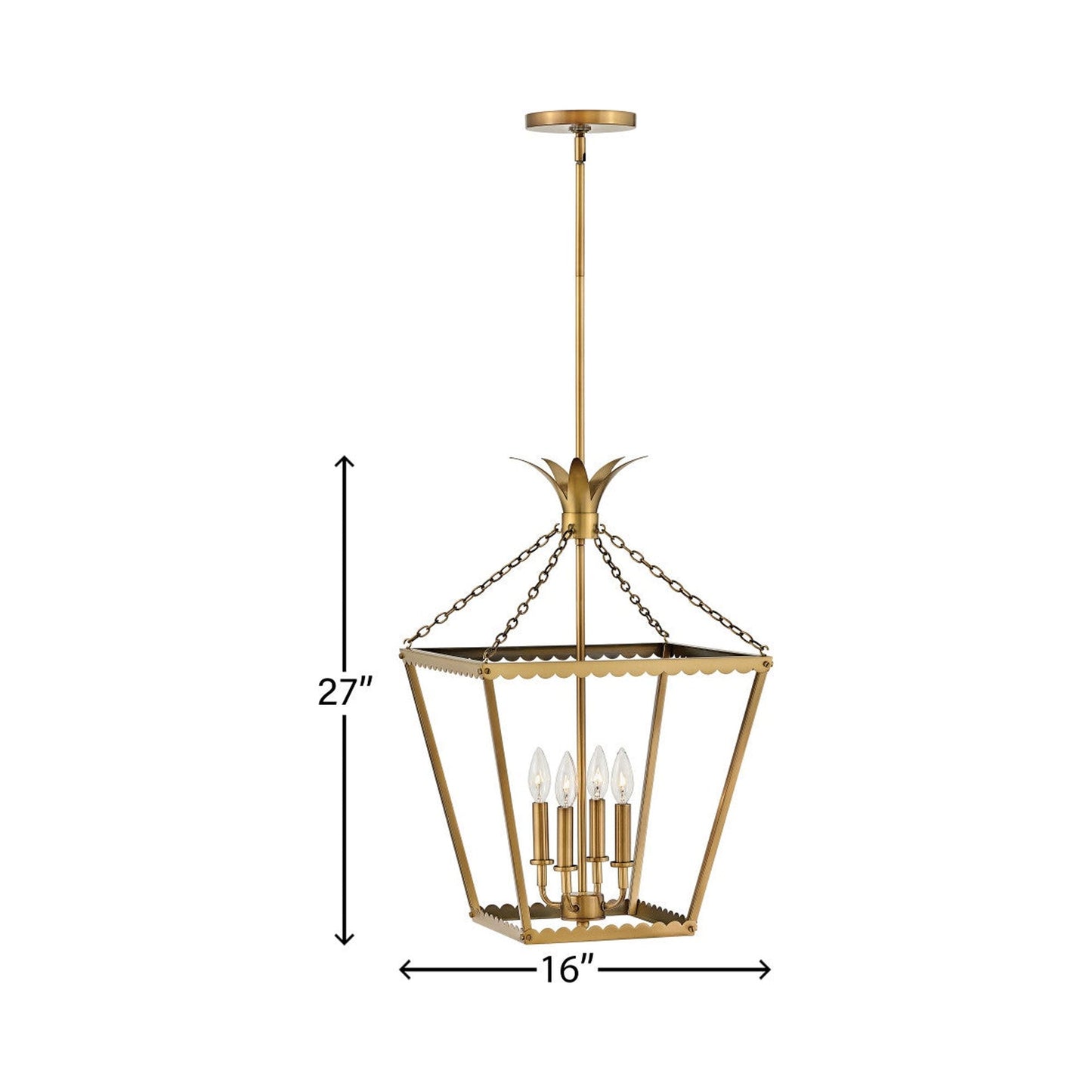 Palma Pendant Light - line drawing.