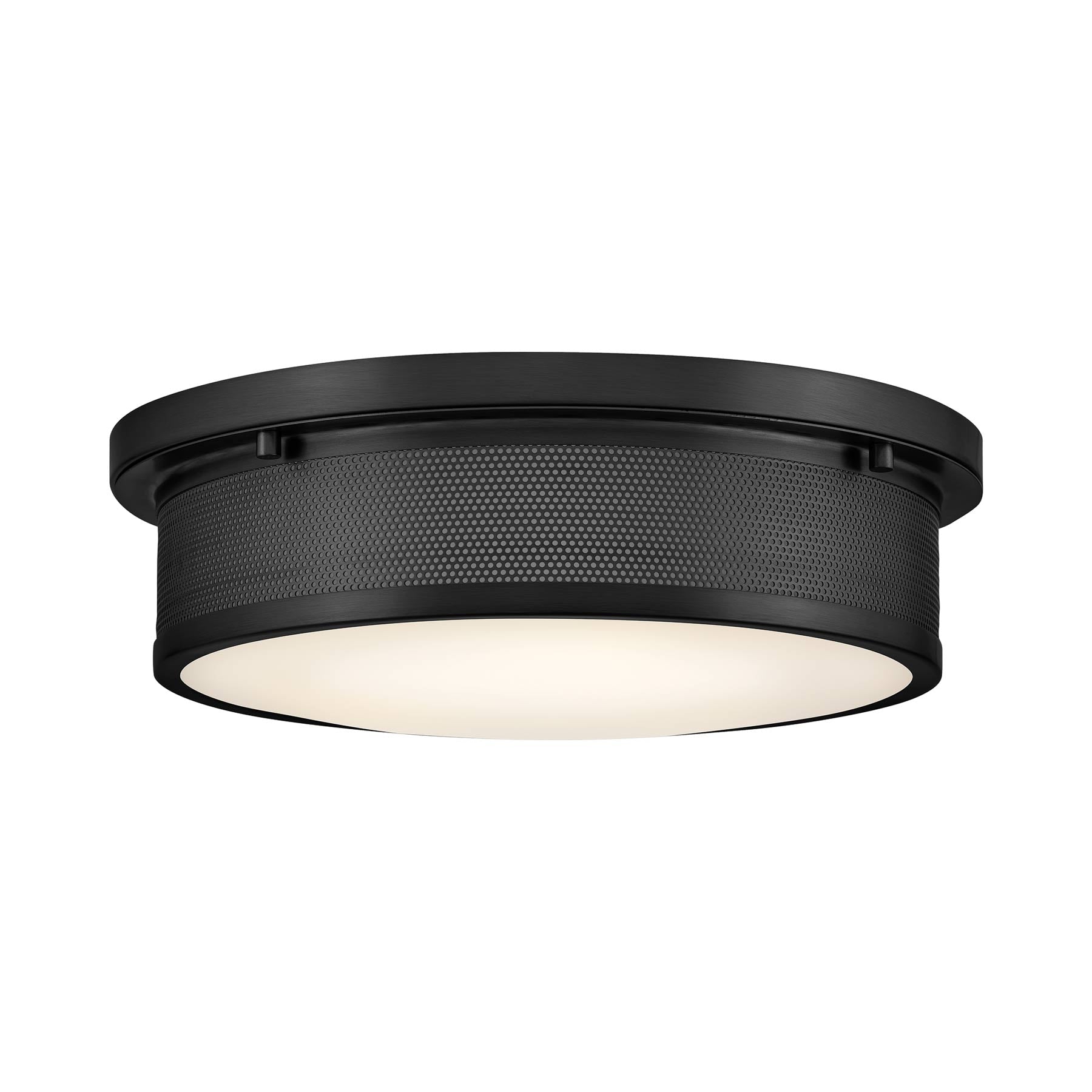 Pierce Flush Mount Ceiling Light in Black.