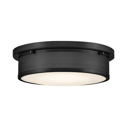 Pierce Flush Mount Ceiling Light in Black.